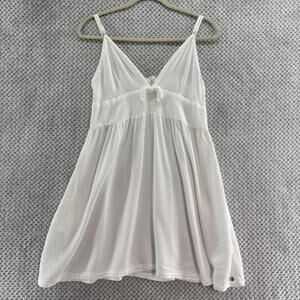 Roxy Dress Womens L Off-White A-line Mini Pockets Brides Vacation Bridal Party